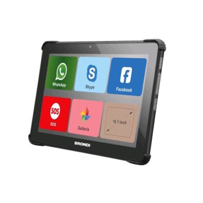 BRONDI AMICO TABLET 10.1" 8GB RAM 1GB WI-FI + 3G LTE TASTO SOS ANGOLI ANTIURTO ITALIA BLACK