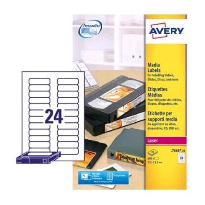 AVERY CONF 600 ETICHETTE ADESIVE 72X21,1 mm BIANCO