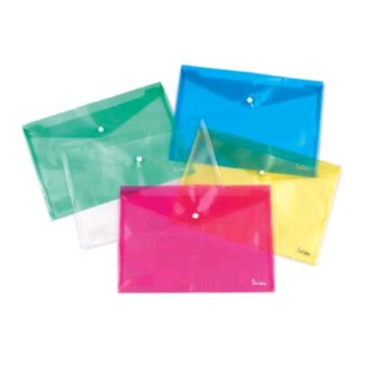 PLASTIDEA BUSTE CON BOTTONE IN PP 300X220 mm A4 BLU CONF 10 Pz.
