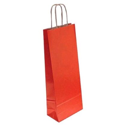 FLORIO BUSTA REGALO PER BOTTIGLIA 400X140X90 mm ROSSO CONF 25 Pz.