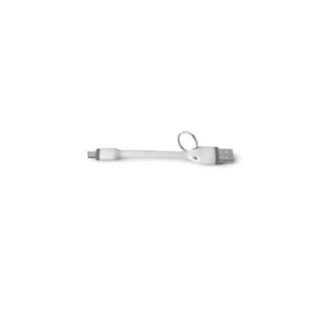 CELLY CAVO DATI 1 X USB TIPO A 1 X USB TIPO C 12 CM CON ANELLO PORTACHIAVI BIANCO GRIGIO