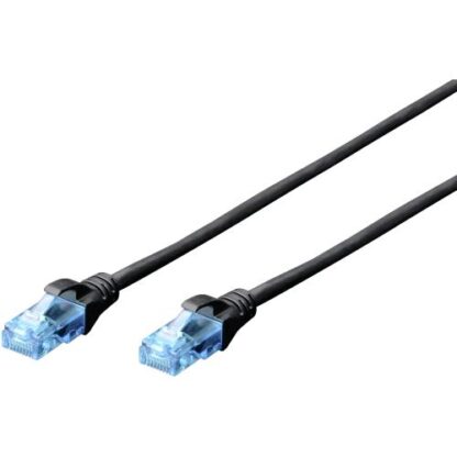 DIGITUS CAVO DI RETE UTP CAT 5E NON SCHERMATO 0,5 MT NERO