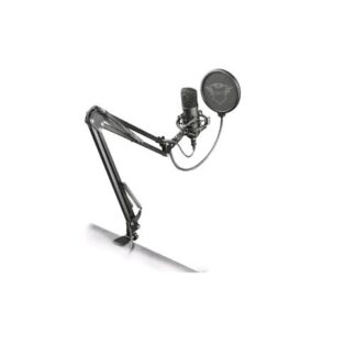 TRUST GXT252 EMITA PLUS MICROFONO USB PROFESIONALE A CONDENSATORE CON BRACCIO REGOLABILE NERO