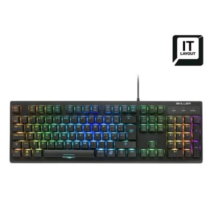 SHARKOON SKILLER SGK30 RED TASTIERA RGB MECCANICA LAYOUT ITALIANO
