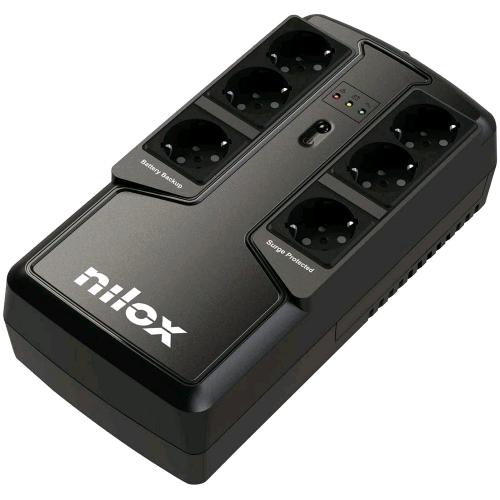 NILOX NXGCLIO8501X5V2 UPS GRUPPO DI CONTINUITA' AVR 595 W 850 Va CONNETTORI 6 X SCHUKO TIPO F