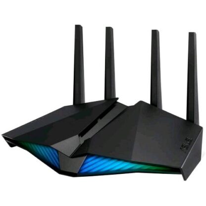 ASUS RT-AX82U ROUTER AX5400 DUAL BAND WIFI 6 GAMING ROUTER WIFI 6 802.11AX MOBILE GAME MODE AIPROTECTION MESH WIF AURA RGB ADAPTIVE QOS PORT FORWARDING