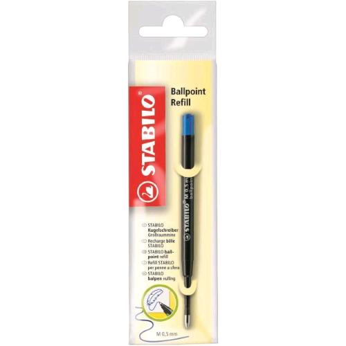 STABILO REFILL PER PENNA A SFERA PUNTA CONICA 0.5 mm BLU CONF 10 Pz.