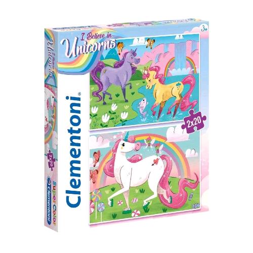 CLEMENTONI PUZZLE UNICORNS 2 X 20PZ 3+ MULTICOLORE