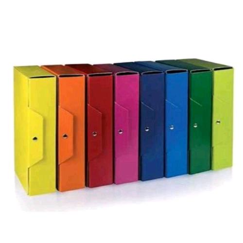 BREFIOCART CARTELLE PORTA PROGETTO IN PRESSPAN CON BOTTONE 250X350 mm DORSO 10 CM BLU SCURO CONF 5 Pz.