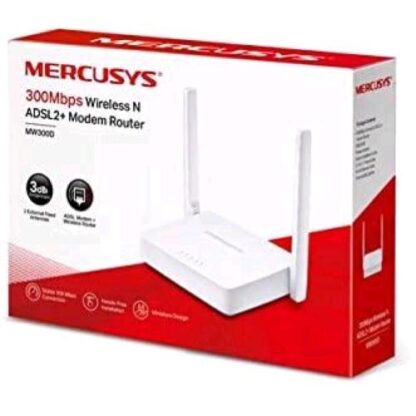 MERCUSYS MW300D ROUTER ADSL2+ WIRELESS 2.4GHz 802.11b/g/n 3 PORTE LAN