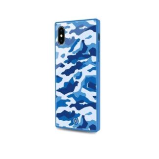 CELLY APPLE iPHONE XS/X CUSTODIA IN TPU + VETRO TEMPERATO MIMETICO BLU