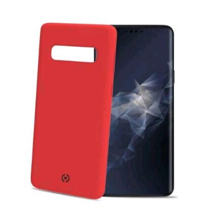 CELLY SAMSUNG GALAXY S10 PLUS COVER IN SILICONE LIQUIDO CON FINITURA SOFT-TOUCH ROSSO