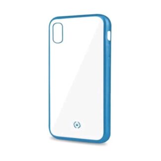 CELLY APPLE iPHONE XR COVER IN TPU CON BORDI EFFETTO OPACO TRASPARENTE AZZURRO