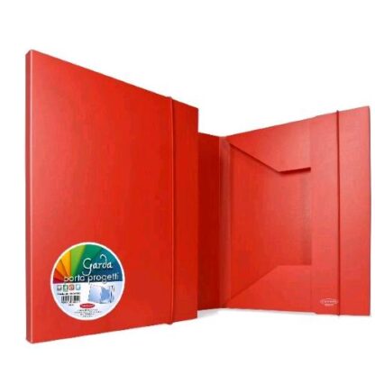 PLASTIBOR GARDA 40 CARTELLA CON ELASTICO IN PP 350X265 mm DORSO 4 CM ROSSO