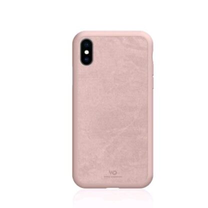 WHITE DIAMONDS APPLE iPHONE XS/X COVER IN SIMIL ALCANTARA ROSA