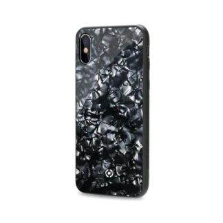 CELLY APPLE iPHONE X COVER IN TPU CON LATI ANTISCIVOLO STAMPA MADRE PERLA NERO