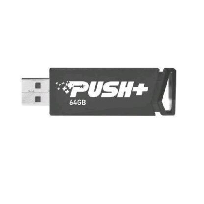 PATRIOT PUSH+ CHIAVETTA USB 3.2 64GB PLUG AND PLAY BLACK