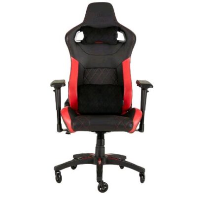 CORSAIR T1 RACE 2018 POLTRONA GAMING TELAIO IN ACCIAIO SCHIENALE REGOLABILE IN PELLE NERO/ROSSO
