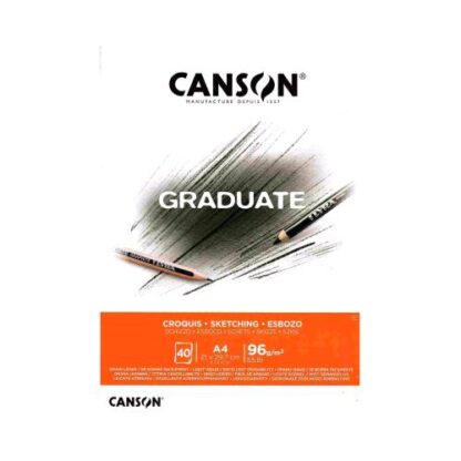 CANSON GRADUATE BLOCCO DA SCHIZZO 40 FOGLI 96 GR A4 BIANCO