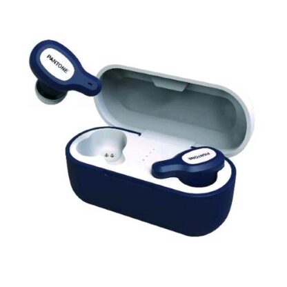 PANTONE PT-TWS001N1 TRUE WIRELESS AURICOLARI BLUETOOTH 5.1 CON CUSTODIA DI RICARICA NAVY BLUE