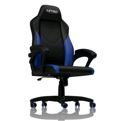 NITRO CONCEPTS C100 SEDIA GAMING PER PC SEDUTA IMBOTTITA PELLE SINTETICA PU NERO BLU