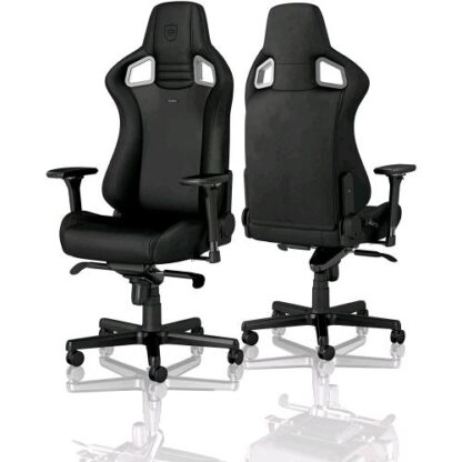 NOBLECHAIRS EPIC POLTRONA GAMING E UFFICIO IN ECOPELLE NERA