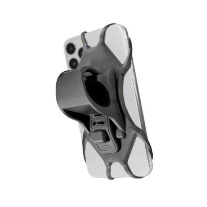 CELLY SWIPEBIKE SUPPORTO UNIVERSALE SMARTPHONE PER MANUBRIO IN SILICONE CON GANCIO GRIGIO
