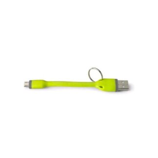 CELLY CAVO DATI USB CON ANELLO PORTACHIAVI 1 X ISB TIPO A 1 X LIGHTNING CON CERTIFICAZIONE MFI 12 CM VERDE