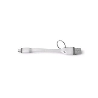 CELLY CAVO DATI USB CON ANELLO PORTACHIAVI 1 X USB TIPO A 1 X MICRO USB 12 CM BIANCO