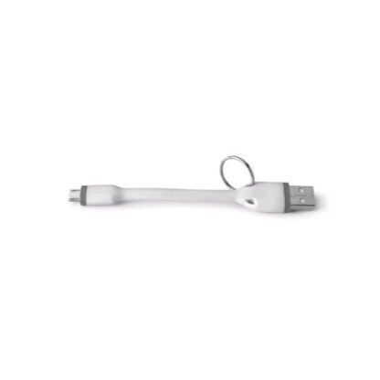 CELLY CAVO DATI USB CON ANELLO PORTACHIAVI 1 X USB TIPO A 1 X MICRO USB 12 CM BIANCO