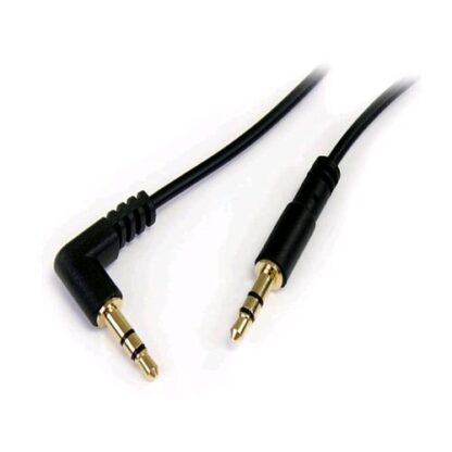 STARTECH CAVO AUDIO STEREO SLIM 1 X JACK 3.5 MM 1 X JACK 3.5 MM 90? 1,8 M NERO