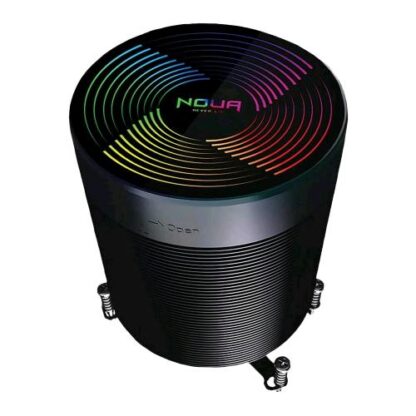 NOUA ALASKA DISSIPATORE TOWER RGB ADDRESSABLE 5V E VENTOLA PMW DA 60 MM PER CPU INTEL & AMD SUPPORT AM4 & 1200 NERO