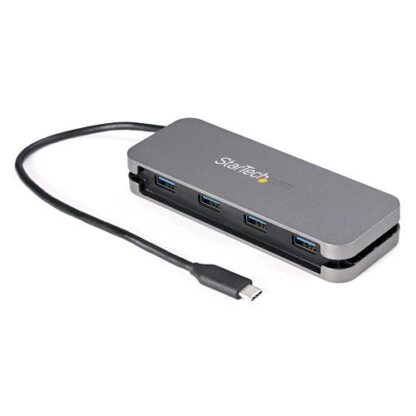 STARTECH HUB USB-C A 4 PORTE USB-A 3.0 ADATTATORE ALIMENTATO VIA BUS GRIGIO NERO