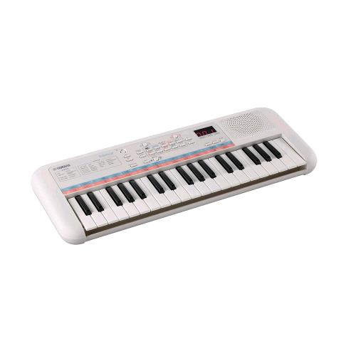 YAMAHA TASTIERA DIGITALE PER BAMBINI PORTATILE E LEGGERA CON 37 MINI TASTI E FUNZIONI DI APPRENDIMENTO BIANCO