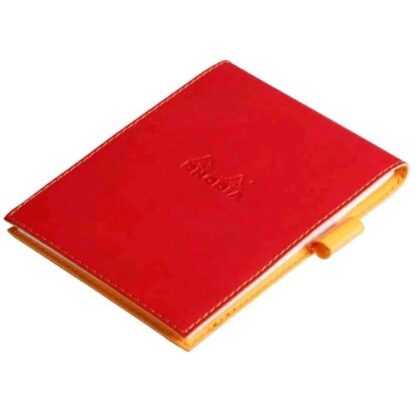 RHODIA PORTABLOCCO IN SIMILPELLE 10.5X14.8 CM CON BLOCCO NOTE ROSSO PAPAVERO