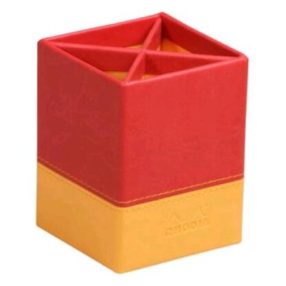 RHODIA PORTAMATITE IN SIMILPELLE 8X8X11CM ROSSO PAPAVERO