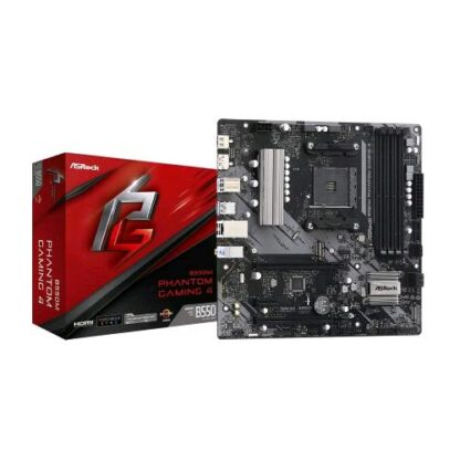 ASROCK B550M SCHEDA MADRE PHANTOM GAMING 4 AMD CHIPSET SOCKET AM4 MICRO ATX 128 GB DDR4 SDRAM HDMI DISPLAYPORT