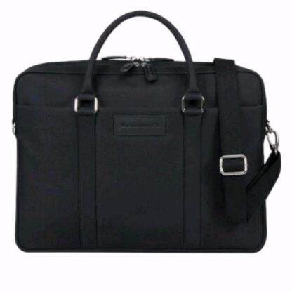 DBRAMANTE 1928 GINZA BORSA PER NOTEBOOK DA 16" IN NYLON TESSUTO CON TRACOLLA 8 SCOMPARTI NERO