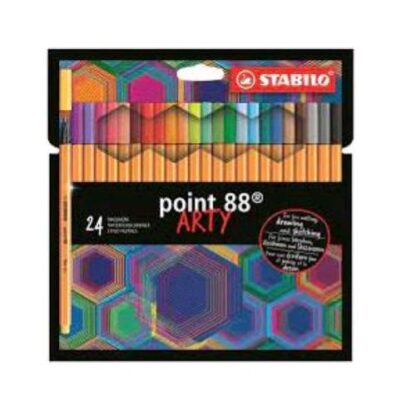 STABILO FINELINER POINT 88 ARTY PENNA PUNTA IN FIBRA FINE COLORI ASSORTITI CONF 24 Pz.