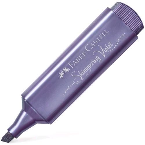 FABER CASTELL TEXLINER EVIDENZIATORE PUNTA A SCALPELLO 1/5 mm INCHIOSTRO METALLICO VIOLA CONF 10 Pz.