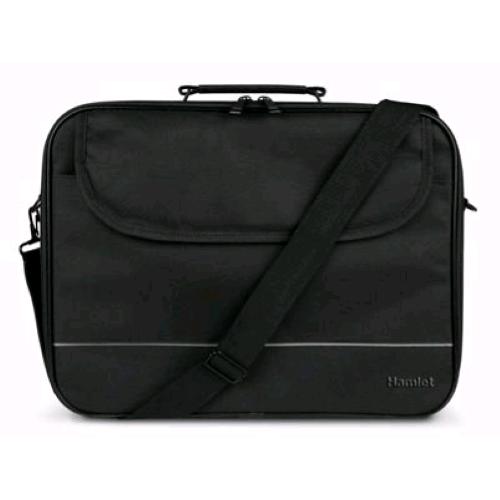 HAMLET BUSINESS TRAVEL BORSA PER NOTEBOOK DA 15.6" CON TRACOLLA IN POLIESTERE NERO