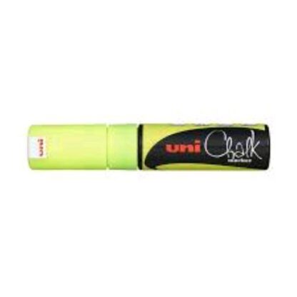 OSAMA UNI CHALK MARCATORE A GESSO LIQUIDO PUNTA A SCALPELLO 8 mm GIALLO FOSFORESCENTE CONF 6 Pz.