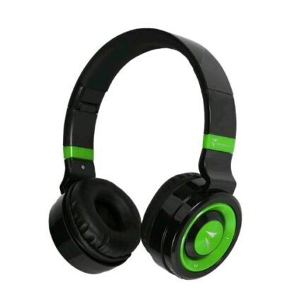 TECHMADE TM-046-GR CUFFIA STEREO BLUETOOTH CON MICROFONO RICHIUDIBILI COLORE NERO VERDE