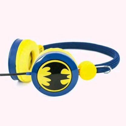 OTL CUFFIE BAMBINI BATMAN LOGO ALTOPARLANTE 40 MM CONNETTORE 3.5 MM COLORE BLU GIALLO