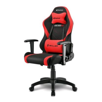 SHARKOON SKILLER SGS2 JR SEDIA PER GAMING PER BAMBINI UNIVERSALE SEDUTA IMBOTTITA COLORE NERO ROSSO