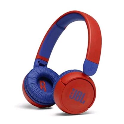 JBL JR310BT AURICOLARI PER BAMBINI BLUETOOTH CON MICROFONO PIEGHEVOLI FINO A 30H DI AUTONOMIA COLORE ROSSO BLU