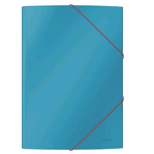 LEITZ COSY CARTELLA A 3 LEMBI CON ELASTICO IN CARTONE 310X241X5 mm BLU