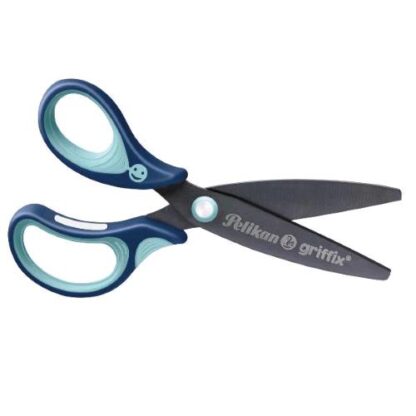 PELIKAN GRIFFIX FORBICI PER MANCINI 14 CM IMPUGNATURA ERGONOMICA PEDAGOGICA BLU