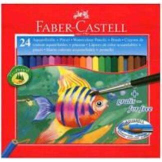 FABER CASTELL COLOUR GRIP PASTELLI ACQUERELLABILI COLORI ASSORTITI CONF 24Pz.