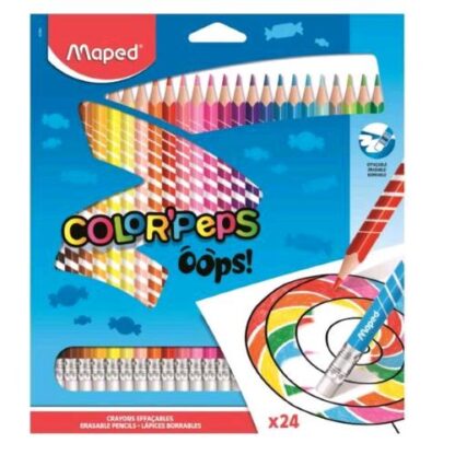 MAPED OOPS PASTELLI CANCELLABILI COLORI ASSORTITI CONF 24 Pz.